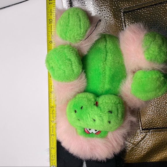 Dan Brechner Plush Toy CO Pink and Green Monster Stuffed Animal With Ears - Picture 12 of 16